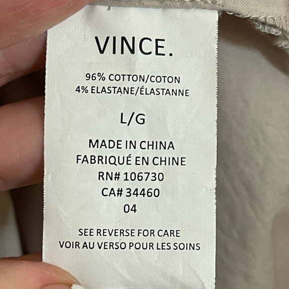 Vince ceramic knife pleat tunic button down beige quiet luxury office career L - Picture 9 of 11